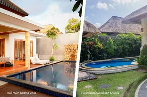 Bali-Denpasar, Combiné hôtels Duo Ubud & Seminyak en villas avec piscine privée (FuramaXclusive + Bali Nyuh Gading) 4*