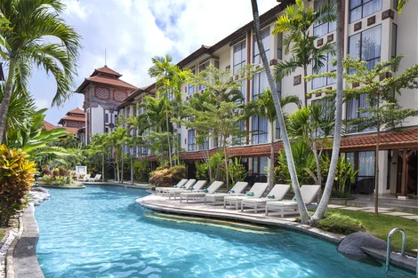 Piscine - Combiné hôtels Balnéaire au Prime Plaza Hotel Sanur + The Ubud Village Hotel 4* Denpasar Bali