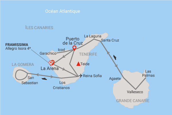 Combiné Tour Canario et extension 3 nuits séjour Framissima Allegro Isora Canaries Tenerife