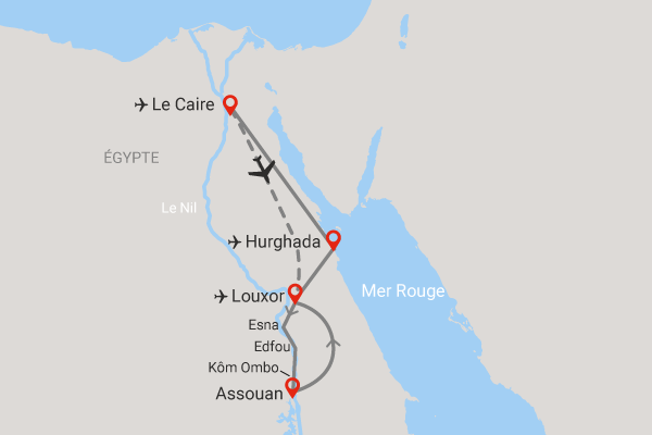 Combiné Horus (Caire 4* + croisière 5* + 4 nuits à Hurghada 4*) Egypte Le Caire