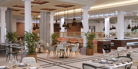 Restaurant - Les Villes Imp\u00E9riales et extension Framissima Premium Sol Oasis Marrakech
