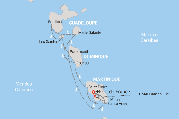 Combiné Cocktail Créole aux Antilles et extension 4 nuits à l'hôtel Bambou 3* Martinique Fort De France