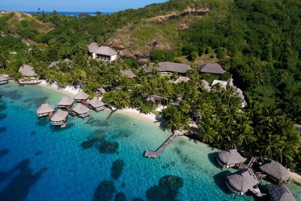 Vue panoramique - 3 Îles Maitai : Tahiti, Moorea, Bora Bora, Tahiti