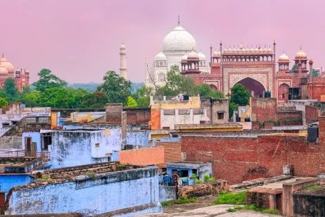 Taj Mahal et ville d'Agra