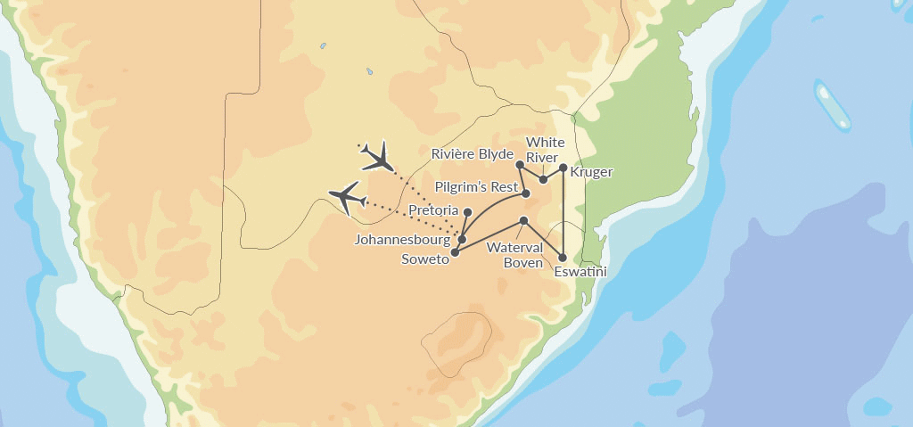 Circuit Safari Dream et Chutes Victoria - Vols Air France johannesbourg Afrique Du Sud