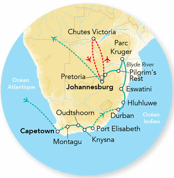 Circuit Merveilles d'Afrique du Sud 2023 le_cap Afrique Du Sud
