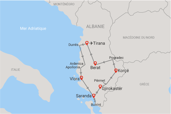 Circuit Albanie, les essentiels d'une terre secrète tirana Albanie