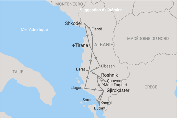 Autotour Balade sur les routes d'Albanie tirana Albanie