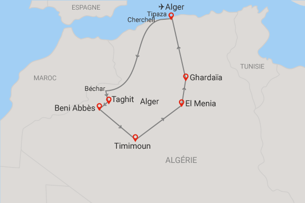 Circuit D'Alger la blanche aux Oasis du Sahara (maximum 16 participants) alger Algerie