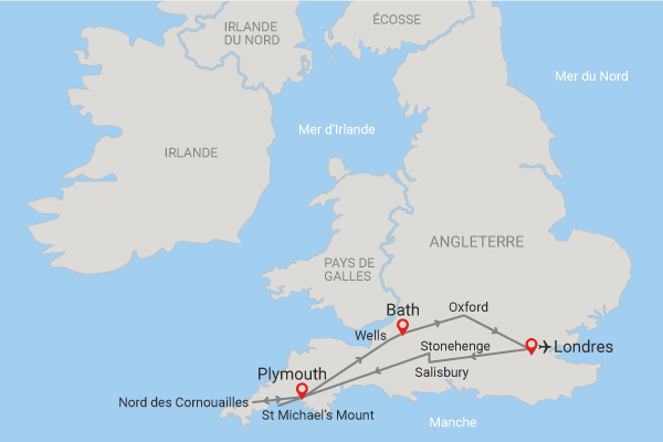 Circuit Charmes d'Angleterre londres Angleterre