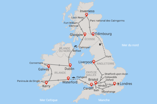Circuit La grande épopée des îles Britanniques londres Angleterre