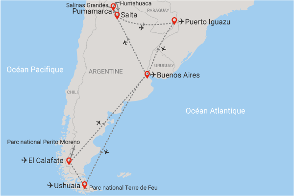 Circuit L'Argentine des grands espaces + pré-tour Ushuaia et El Calafate (maximum 16 participants) buenos_aires Argentine