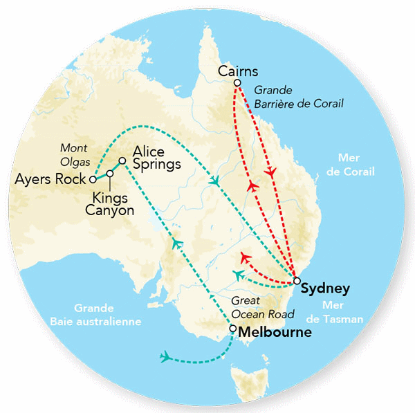 Circuit Splendeurs d'Australie melbourne Australie