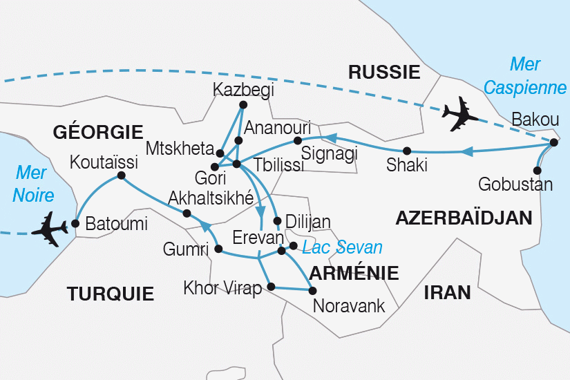 Circuit Le Grand Tour du Caucase bakou Azerbaidjan