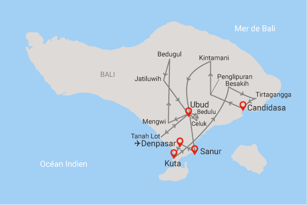 Circuit Balade à Bali en privatif denpasar Bali