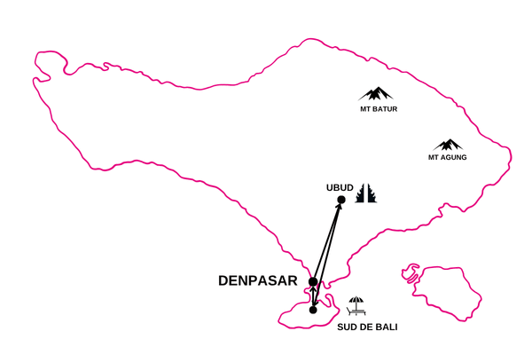 Circuit Combiné Jungle et Sable de Bali en 10 nuits denpasar Bali