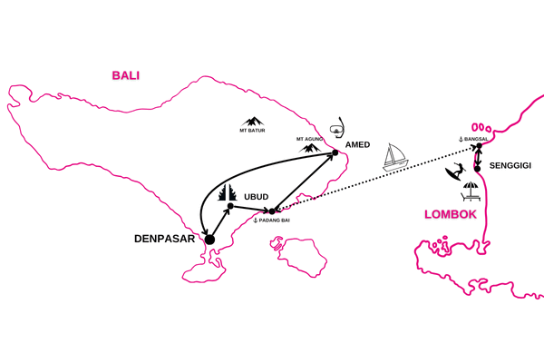 Circuit Combiné Jungle, Lombok et Sable de Bali denpasar Bali
