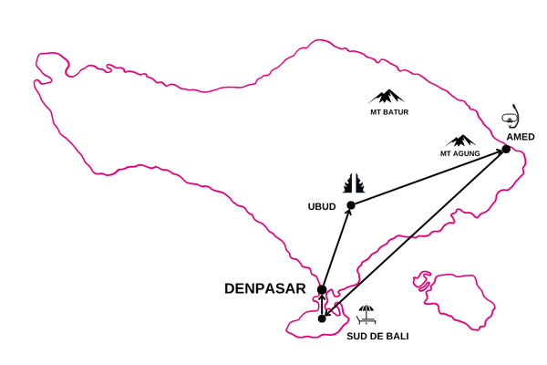 Circuit Combiné Jungle, Océan et Sable de Bali en 12 nuits denpasar Bali