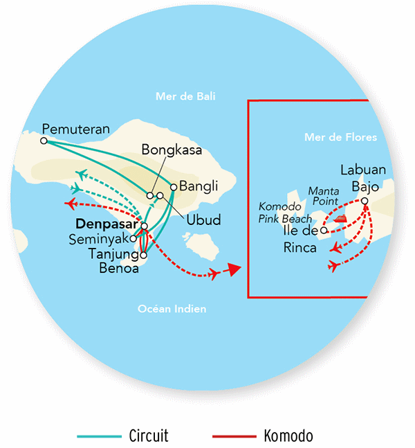 Circuit Immersion à Bali & Komodo variante Tanjung Benoa 18J/15N - Limité à 12 pers. denpasar Bali