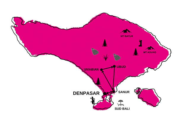 Circuit Secrets de Bali et Plage denpasar Bali
