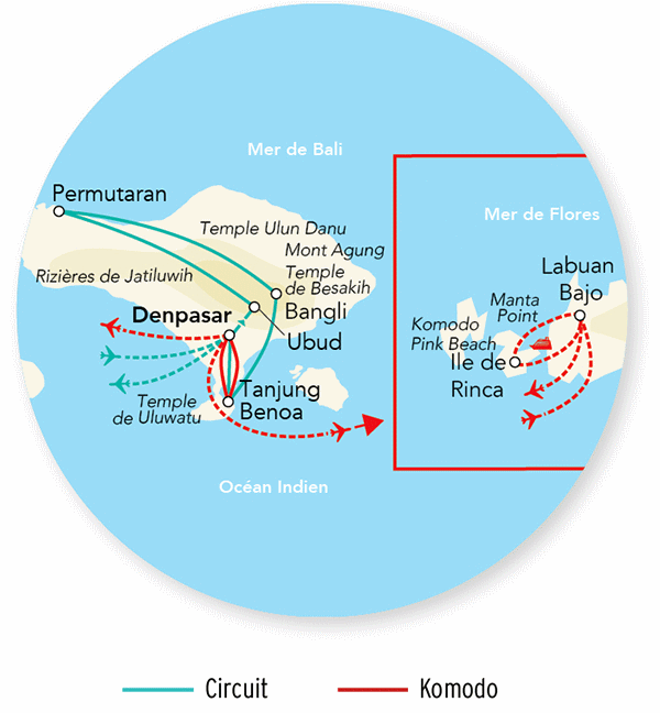 Circuit Splendeurs de Bali, Komodo & Extension Plage - 2025 denpasar Bali