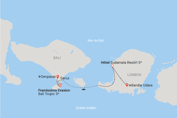 Combiné hôtels Framissima Évasion Bali Tropic & Sudamala Lombok denpasar Bali