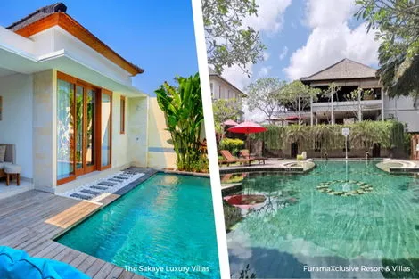 Combiné hôtels Duo Ubud & Legian avec piscine privée (FuramaXclusive + The Sakaye Luxury Villas) denpasar Bali