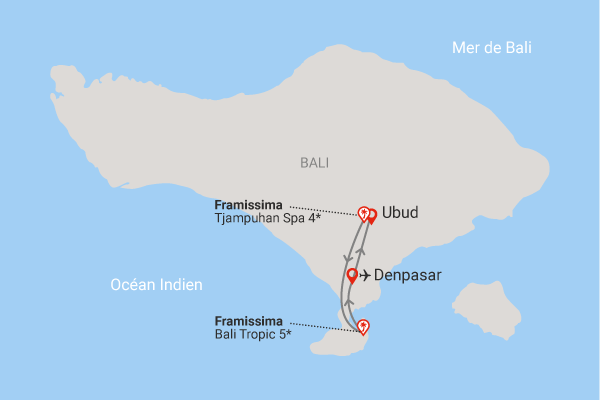 Combiné hôtels Framissima Évasion Tjampuhan Spa et Framissima Évasion Bali Tropic ubud Bali