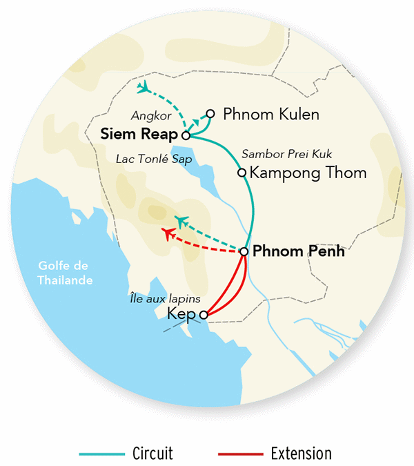 Combiné circuit et hôtel Immersion au Cambodge & Balnéaire à Kep - Limité à 12 pers. siem_reap Cambodge