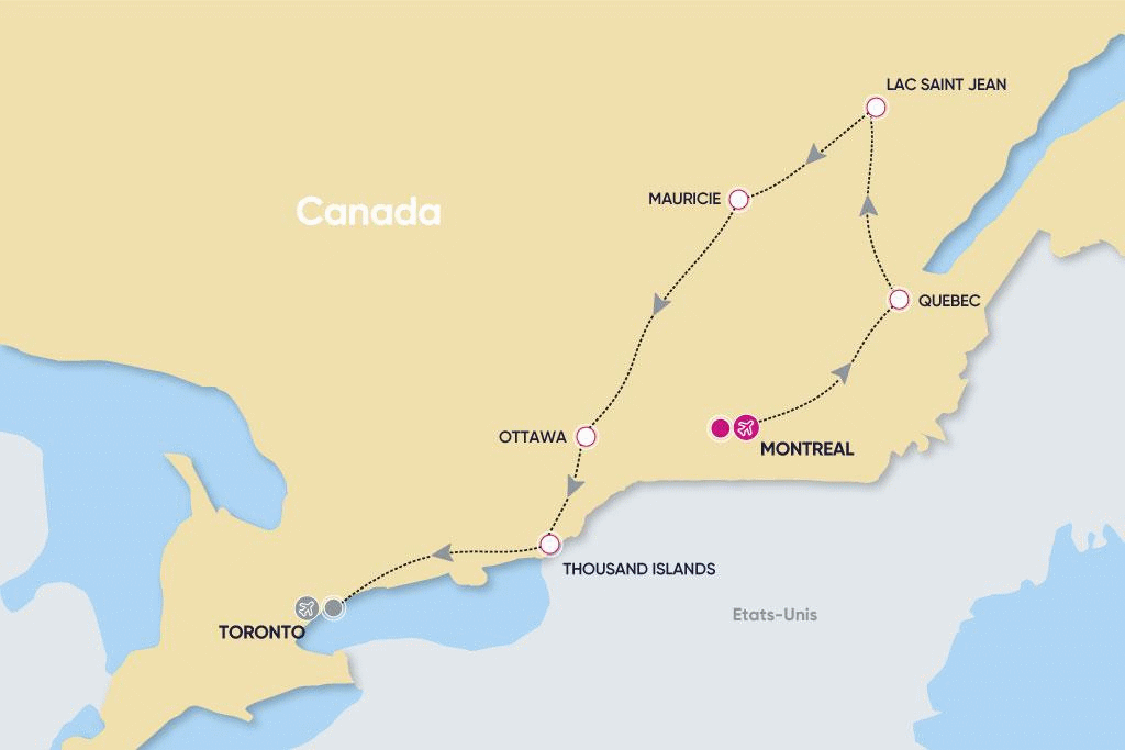 Autotour Québec & Ontario montreal Canada