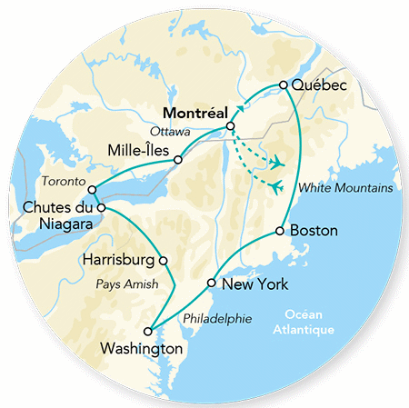Circuit Splendeurs du Canada & USA montreal Canada