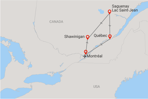 Circuit Évasion express au Québec montreal Canada