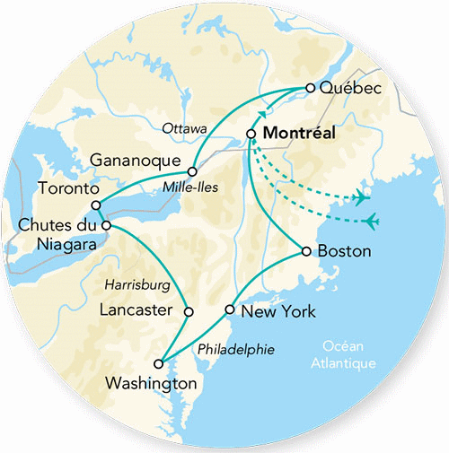 Circuit Splendeurs du Canada & USA montreal Canada