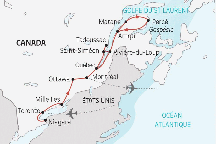 Circuit Le Canada, de Niagara à la Gaspésie - Formule Premium toronto Canada