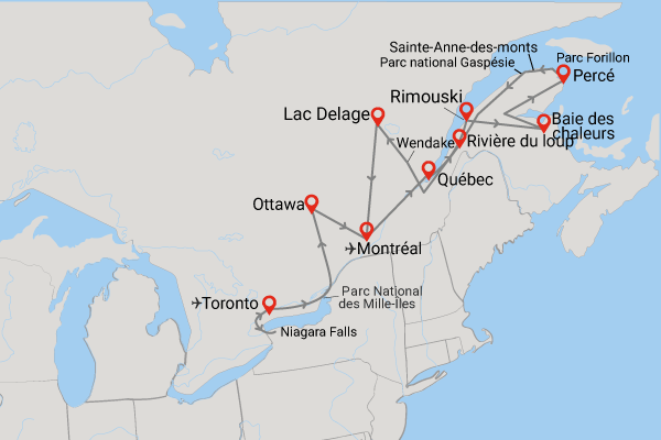 Circuit Est Canadien et Charmes de la Gaspésie toronto Canada