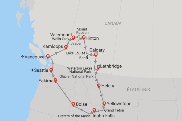 Circuit Essentiel des Rocheuses du Canada et des USA (arrivée Vancouver) vancouver Canada