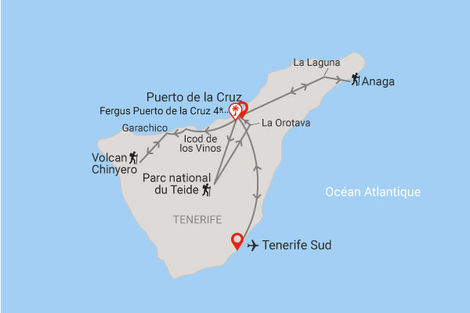 Randonnée entre volcan et forêts, logement au FERGUS Puerto de la Cruz 4*