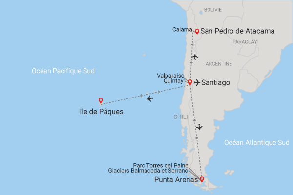 Circuit Chili entre glaciers, déserts et Île de Pâques (maximum 16 participants) santiago Chili