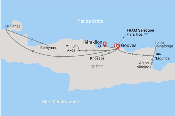 Circuit Au pays de Minos, logement au Fram Sélection Hara Ilios Village gouves Crète