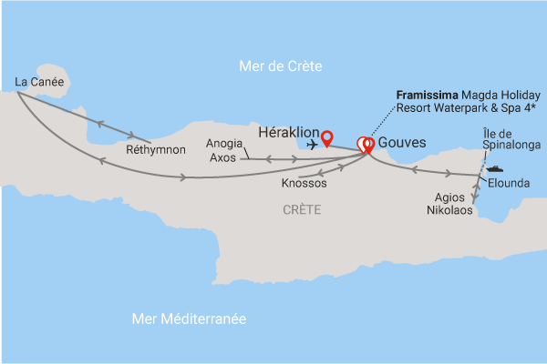 Circuit Au pays de Minos, logement au Framissima Magda Holiday Resort Waterpark & Spa gouves Crète