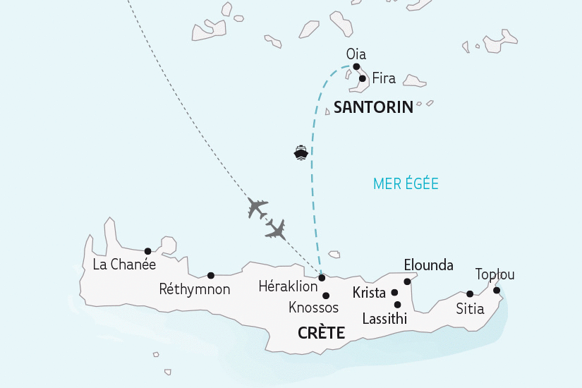 Circuit Douceurs Méditerranéennes, entre Crète et Santorin heraklion Crète