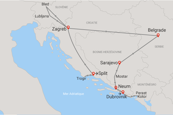 Circuit Patrimoine des Balkans split Croatie