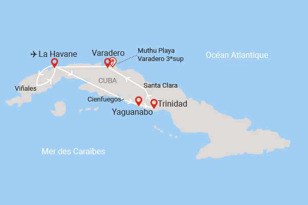 Circuit Trésors Cubains en privatif avec extension 2 nuits Muthu Playa Varadero 3*sup) la_havane Cuba