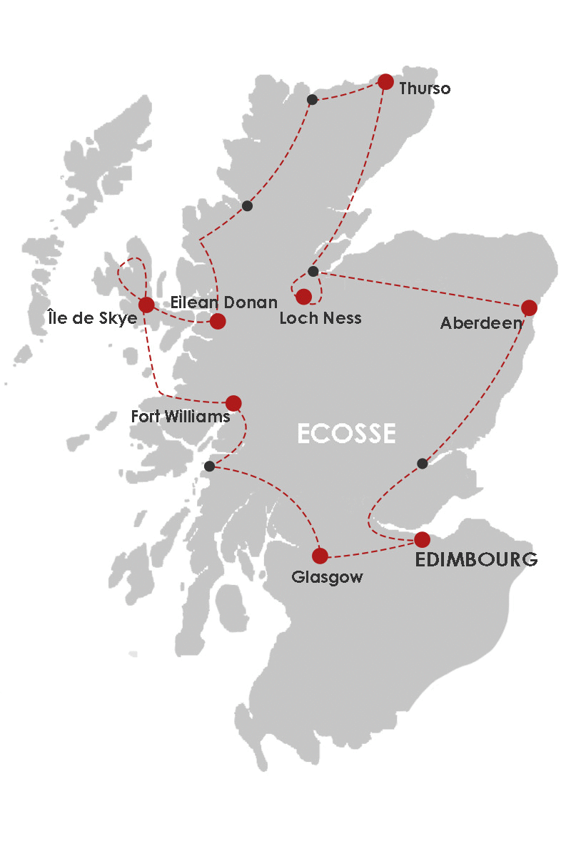 Autotour Terre de Légendes - B&B edimbourg Ecosse
