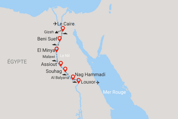 Combiné croisière et hôtel Rivages secrets du Nil du Caire à Louxor le_caire Egypte