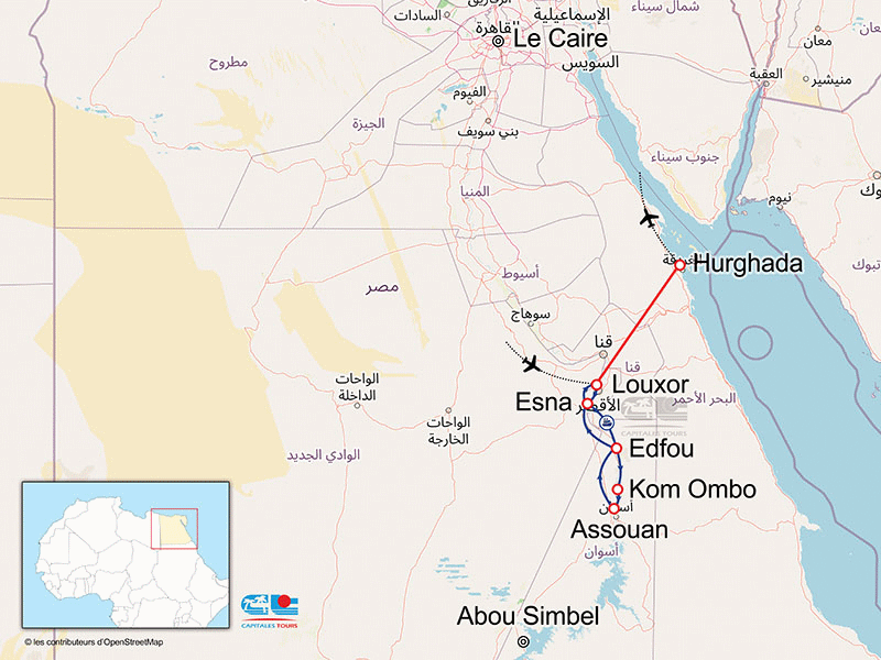 Combiné croisière et hôtel Descente du Nil et Hurghada louxor Egypte