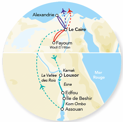 Combiné croisière et hôtel Immersion Signature en Dahabeya & Le Caire & Extension Alexandrie - Limité à 14 pers. louxor Egypte