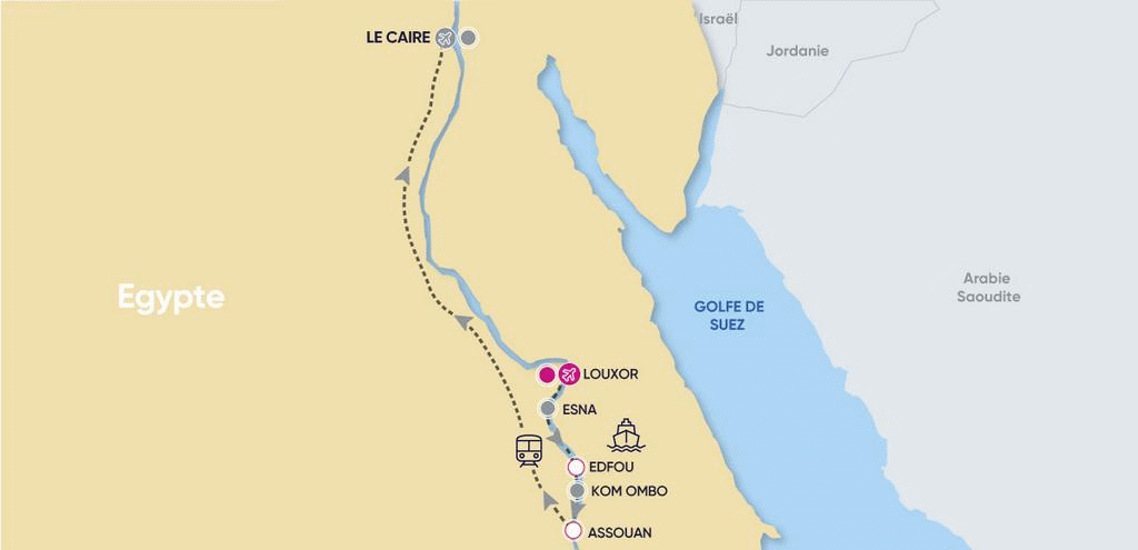 Croisière Les Mystères de l'Égypte - Train wagon-lit louxor Egypte