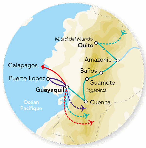 Circuit Splendeurs de l'Equateur & Extension Galapagos Terrestre quito Equateur