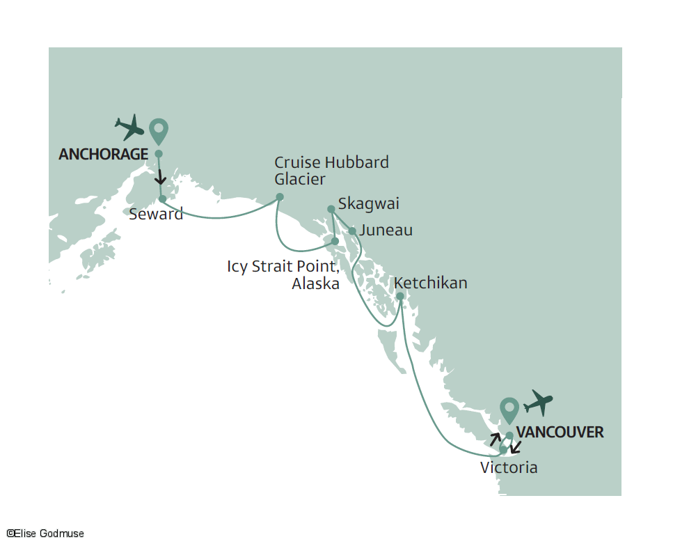 Circuit Croisière en Alaska et découverte de Vancouver - Petit Groupe anchorage Etats-Unis